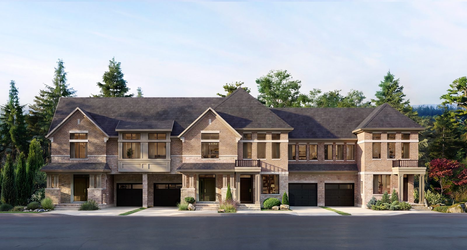 Five Oaks Oakville freehold townhomes rendering