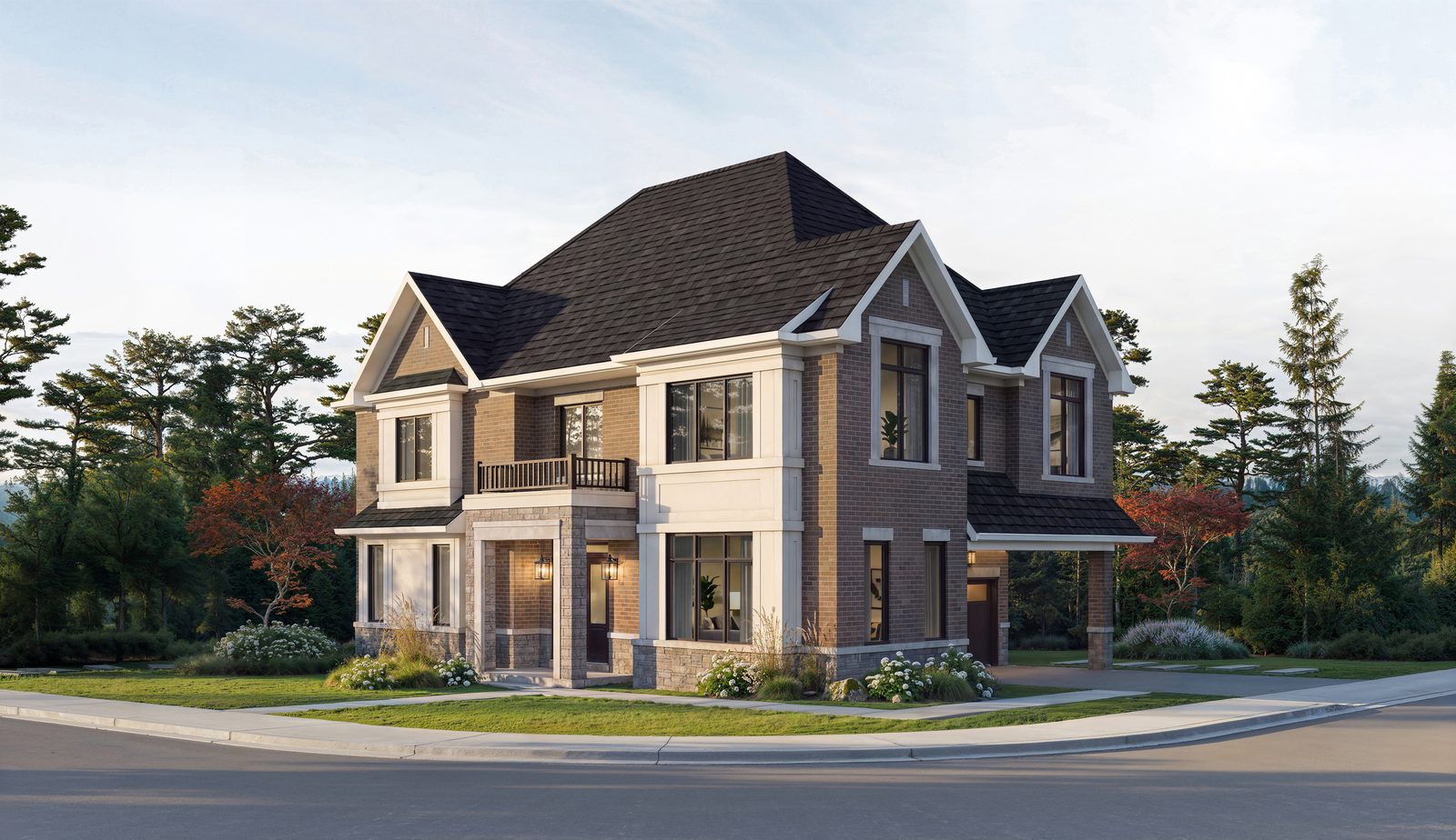 Five Oaks Oakville The Starling Corner - Elevation A rendering