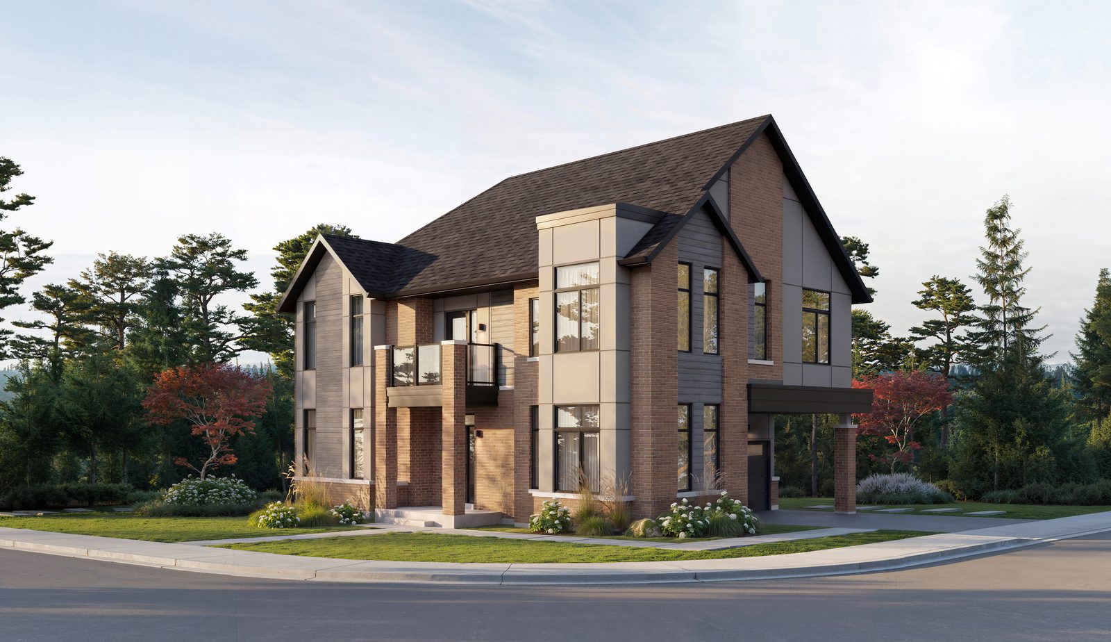 Five Oaks Oakville The Starling Corner - Elevation B rendering