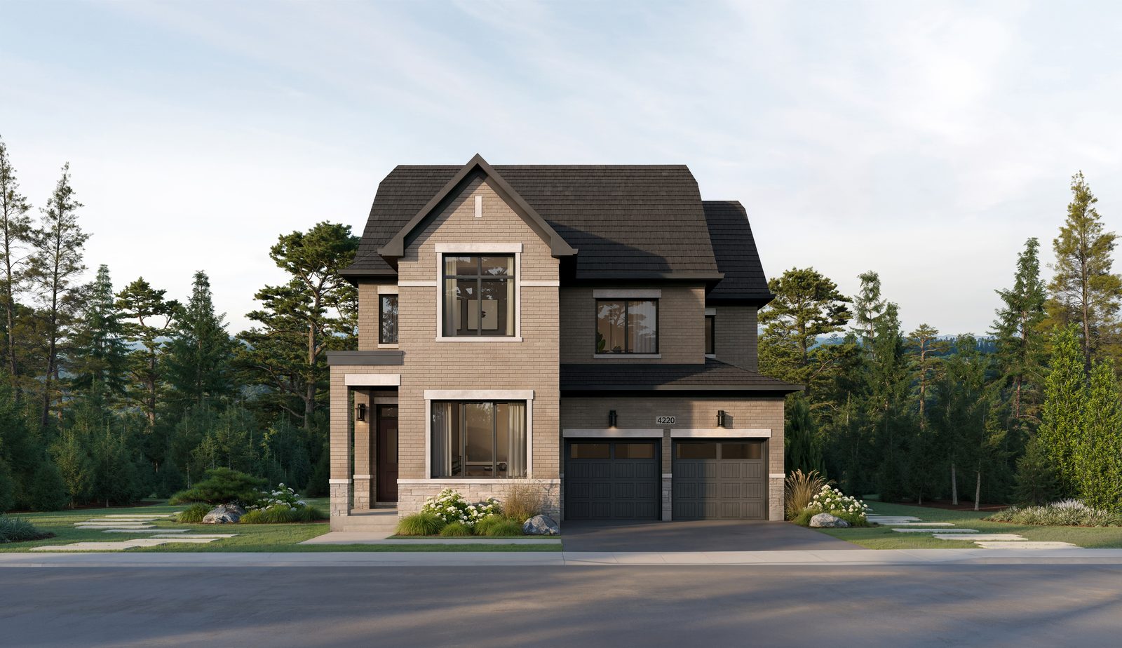 Five Oaks Oakville The Swift - Elevation A rendering