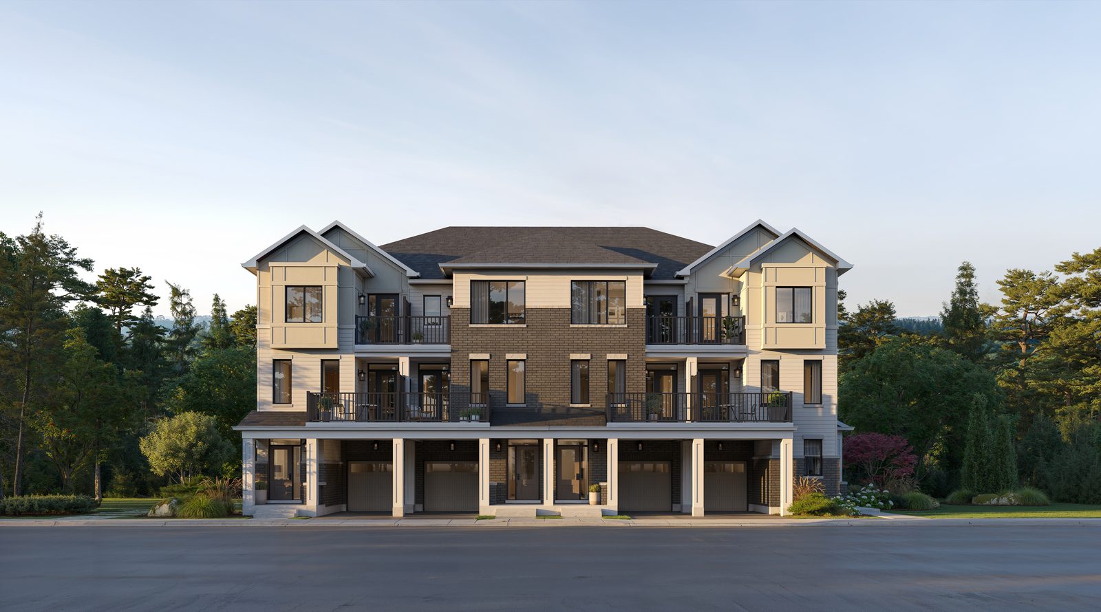 Five Oaks Oakville Ashford Towns - Elevation A rendering