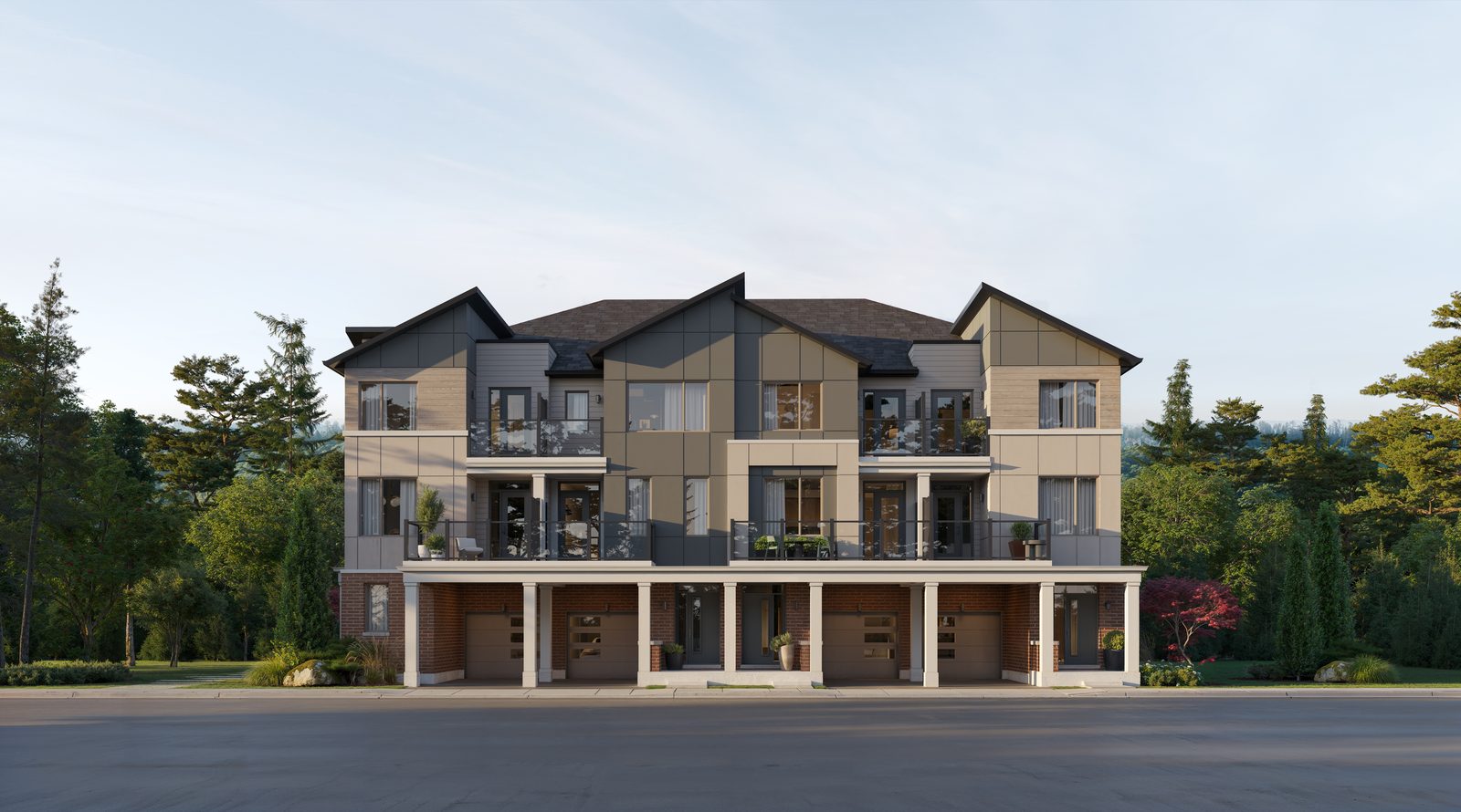 Five Oaks Oakville Ashford Towns - Elevation B rendering